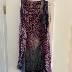 Leopard print flowy cardigan